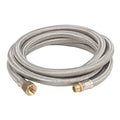 10-ft stainless braided LPG extension hose on a white background