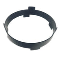 A black steel 10-inch reversible wok ring on a white background