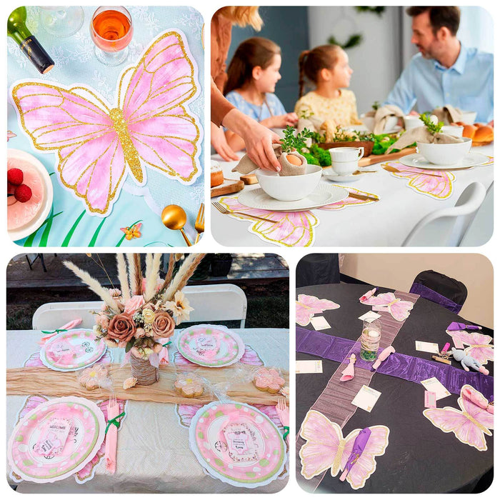 Butterfly-themed table decor for festive gatherings and celebrations.