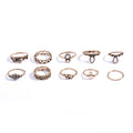 10 pcs BOHO ring set statement style bohemia party