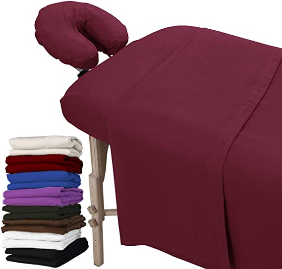 100% Cotton Flannel Sheet Set - Burgundy