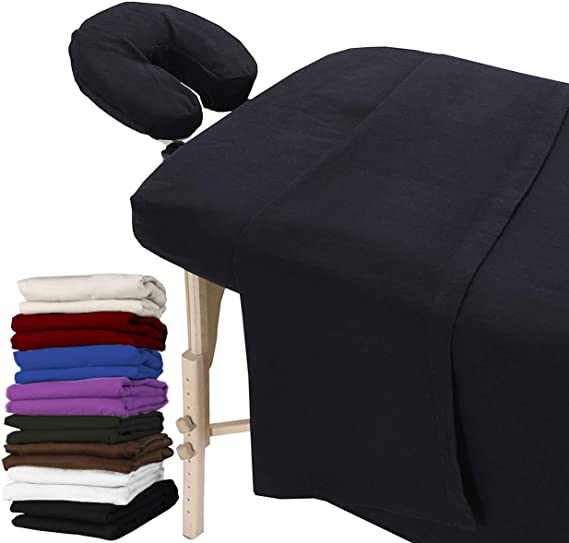 100% Cotton Flannel Sheet Set - Exotic Black