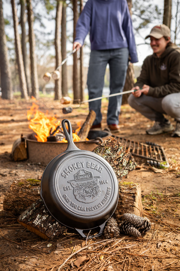 10.25 Inch Seasoned Cast Iron Smokey Bear Skillet