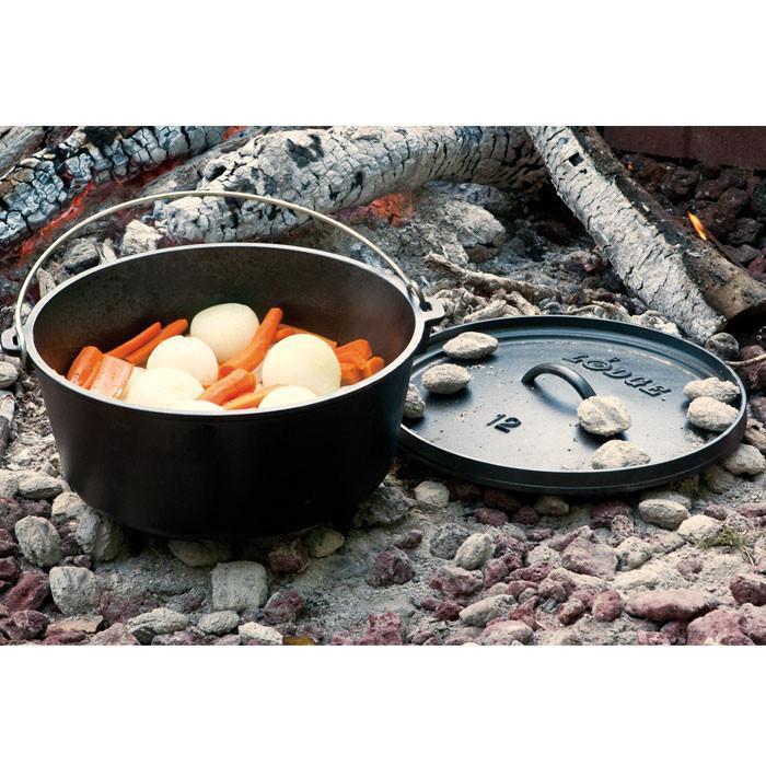 12 Inch / 8 Quart Deep Camp Dutch Oven, 5 inch depth by Lodge