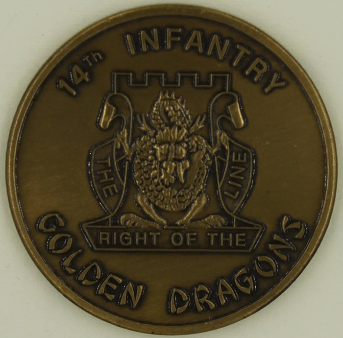 14th Infantry Golden Dragon Army Challenge Coin