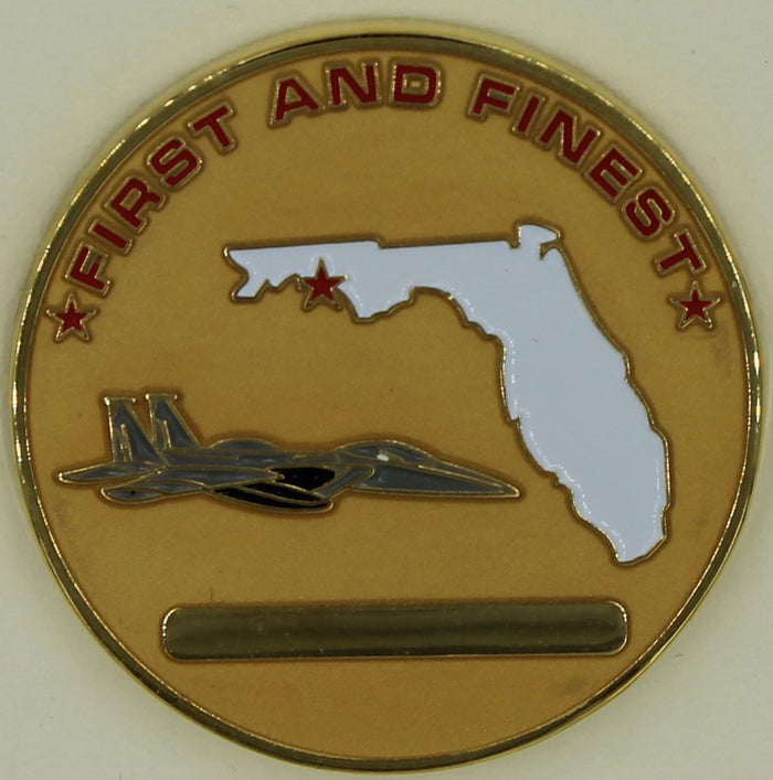 1st Fighter Squadron F-15 Eagle Tyndall AFB, FL Air Force Challenge Coin