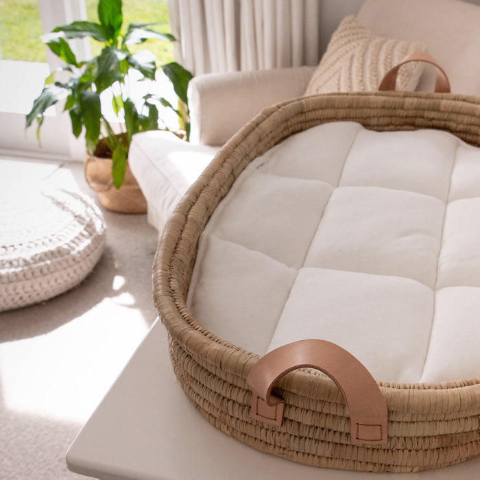 2-Piece Changing Basket Set KO-COON Timeless - LEATHER handles