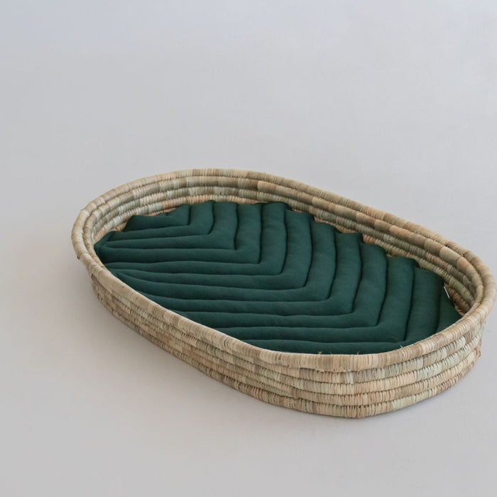 With Forest green padding