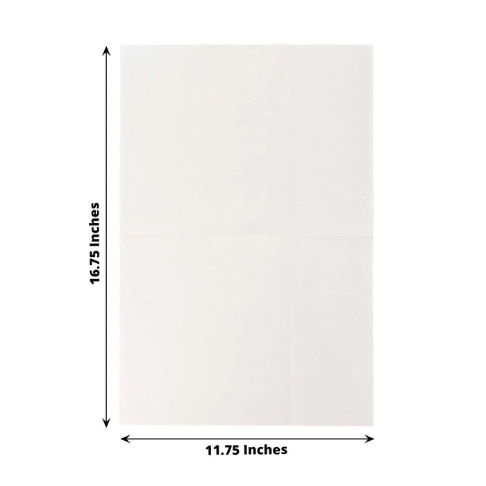 White poster board, 11.75 x 16.75 inches, flat on white background