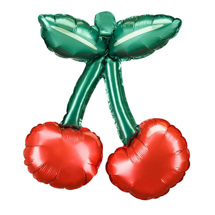 3 x Cherry Balloons - Red Cherries Foil Balloons - Air Or Helium Fill - Kids Birthday Balloons - Food Balloons - Fruit Balloons - Jolie Fete UK