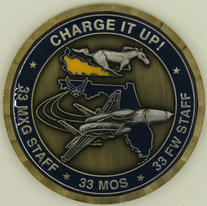 33rd Fighter Wing 33rd Maintenance Operations Sq Eglin AFB, FL Air Force Challenge Coin