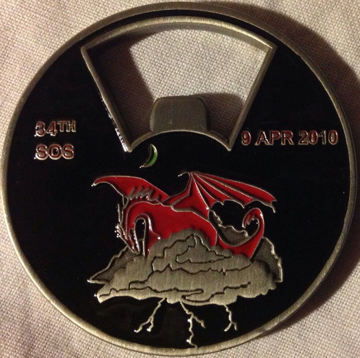 34th Special Operations Sq Serial # U28A Reconnaissance Air Force Challenge Coin