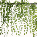Artificial green vine garland with cascading leaves