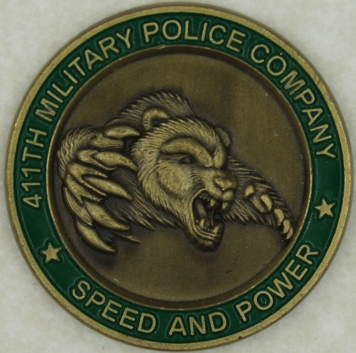 411th Military Police MP Company Commander Army Challenge Coin