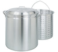 42-qt Aluminum Stockpot with Basket