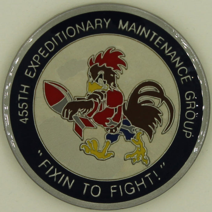 455th Expeditionary Maintenance Group Bagram AB Afghanistan Air Force Challenge Coin