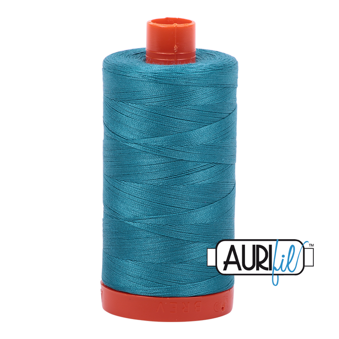50wt Aurifil Cotton Thread 1,422 yds. - Dark Turquoise #4182