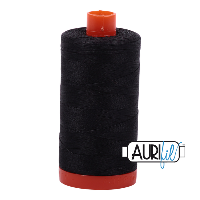 50wt Aurifil Cotton Thread 1,422 yds. - Very Dark Grey #4241