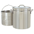 62-qt Stainless Stockpot with Basket