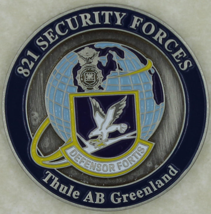 821st Security Forces Thule Greenland Air Force Challenge Coin