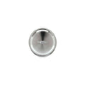 A silver aluminum lid for a Bayou Classic cast iron jambalaya kettle.