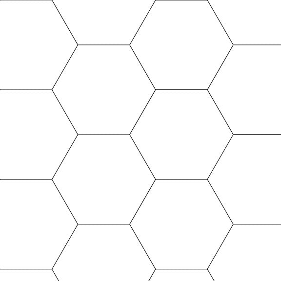 Acrylic Template - 1" Hexagon
