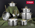 ANKA 15 PCS COOKWARE SET - GOLD HAND