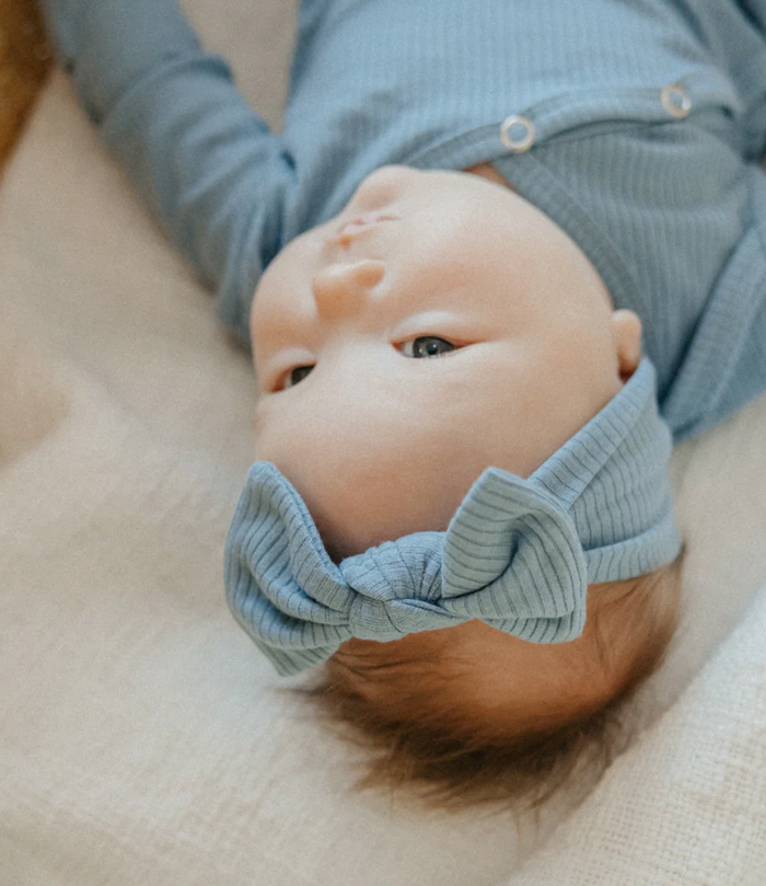 Atlantic Rib Knit Headband Bow