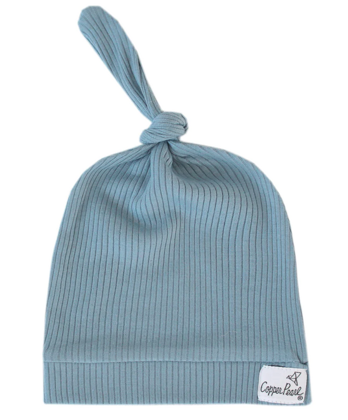 Atlantic Rib Knit Top Knot Hat