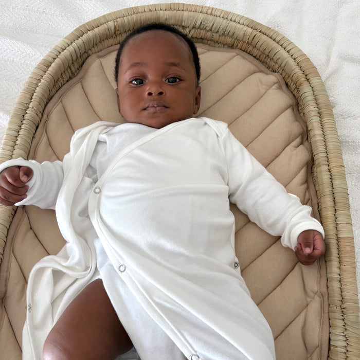 Baby Sleeping KIMONO — gown meets sleeping bag, with cuff mittens