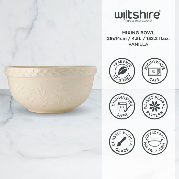 Baking Traditions Mixing Bowl 29 x 14cm 4.5L Vanilla