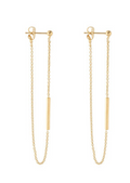 Bar Chain Loop Earrings