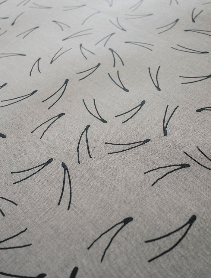 BARR COATED COTTON FABRIC, NATURE/BLACK