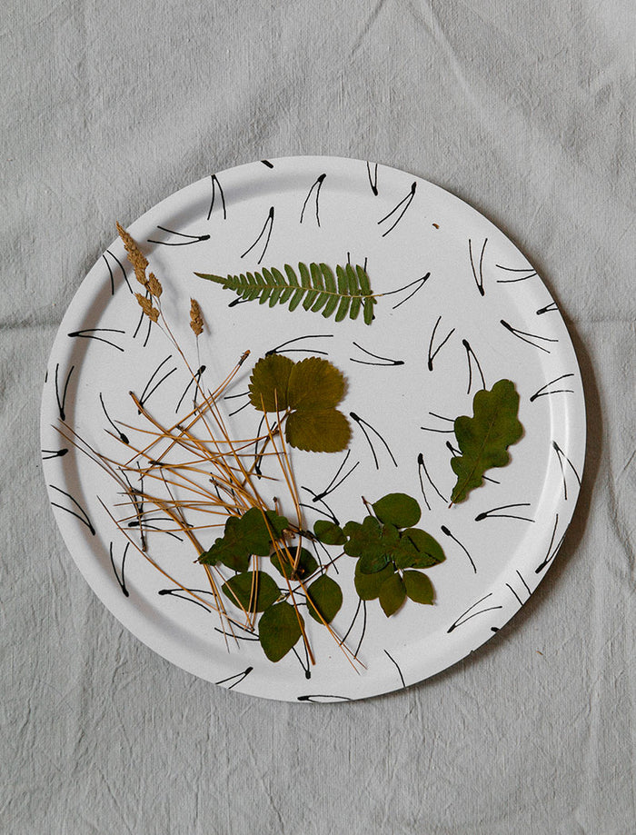 BARR TRAY, WHITE/BLACK