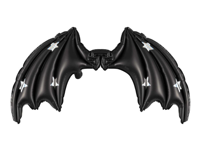 Bat Wings Balloon - Black Bat Wings Balloon With Stars - Halloween Balloons - Kids Dress Up - Halloween Costume - Black Balloons - Jolie Fete UK