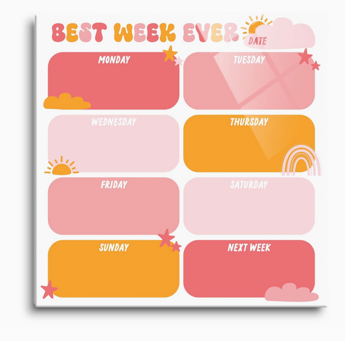 Best Week Ever Dry Erase Board