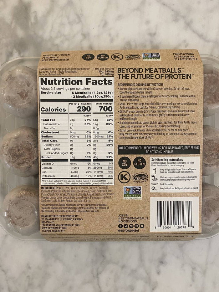 BEYOND MEAT BEYOND ITALIAN STYLE MEATBALLS 10 OZ