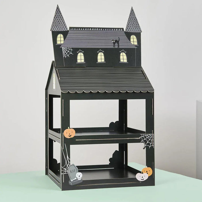 Halloween Treat Stand - Black Haunted House Cake & Treat Stand - Halloween Party Decorations - Halloween Table - Retro Halloween - Jolie Fete UK