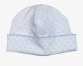 Blue Dots & Blue Trim Pima Beanie