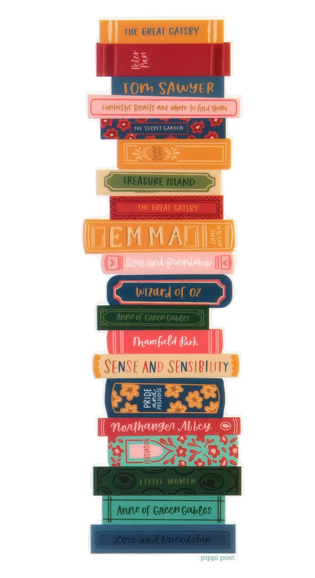 Book Stack Acetate Bookmark