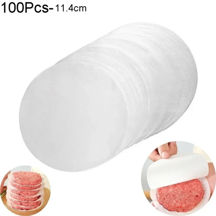 Home Sweet Home burger press and patty maker for shaping uniform beef or veggie burger patties in a compact kitchen tool.