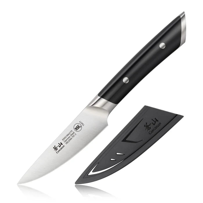 Cangshan Helena 3.5" Paring Knife w/Sheath, Black
