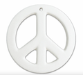 Ceramic Peace Sign Ornament