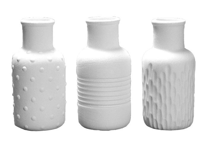 Ceramic Textured Bud Vases