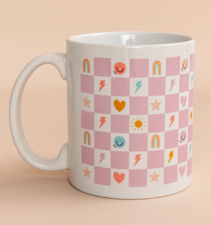Checkerboard Icons Mug