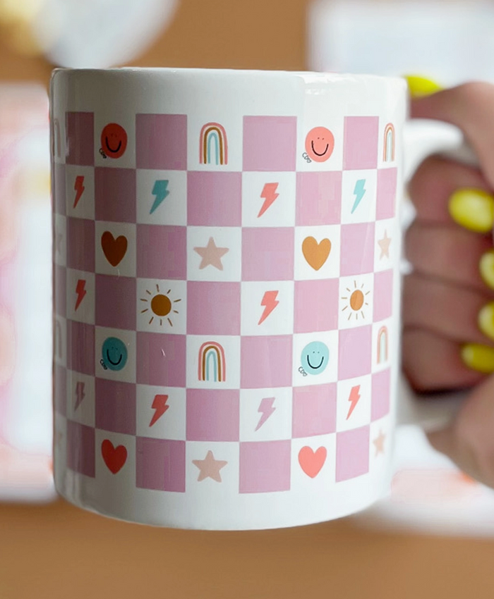 Checkerboard Icons Mug