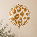 Cheetah Print Balloon - Safari Birthday Decorations - Jungle Theme Foil Balloon - Orb Ball Balloon - Wild One Party - Kids Birthday Party - Jolie Fete UK