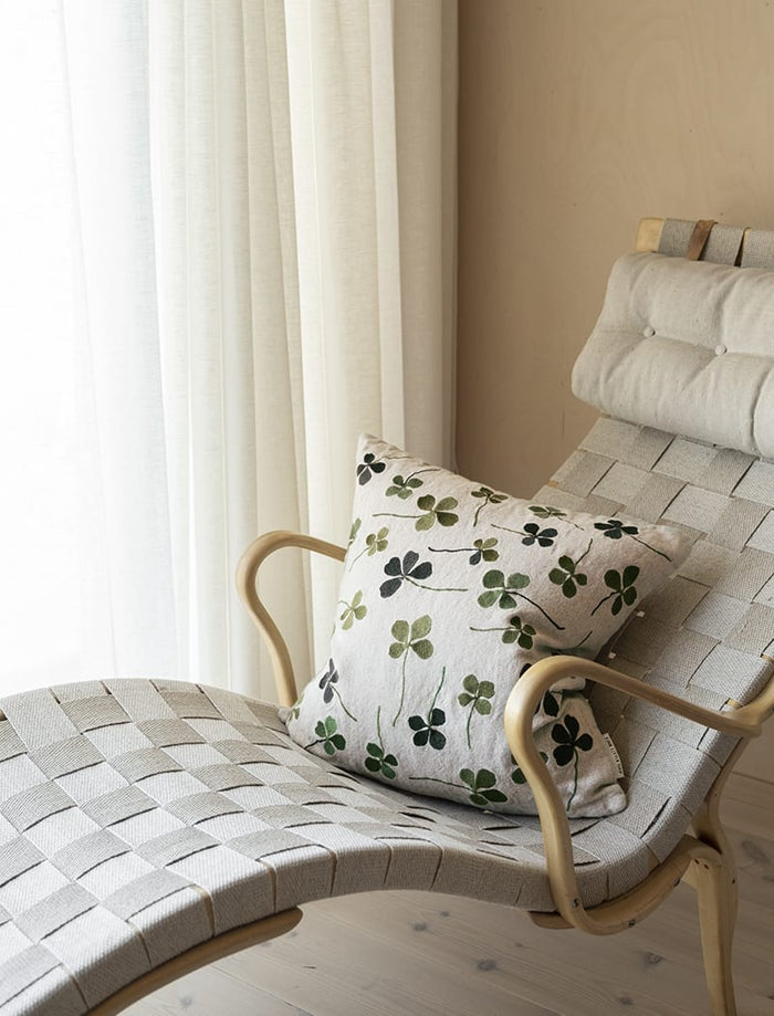 CLOVER EMBROIDERED CUSHION COVER