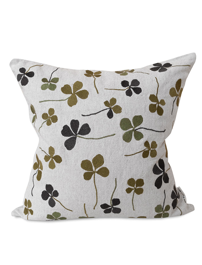 CLOVER EMBROIDERED CUSHION COVER