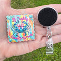 Crabby Beach Interchangeable Badge Button with Reel Option